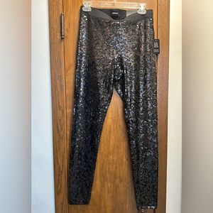 NWT Express Black Sequence Leggings